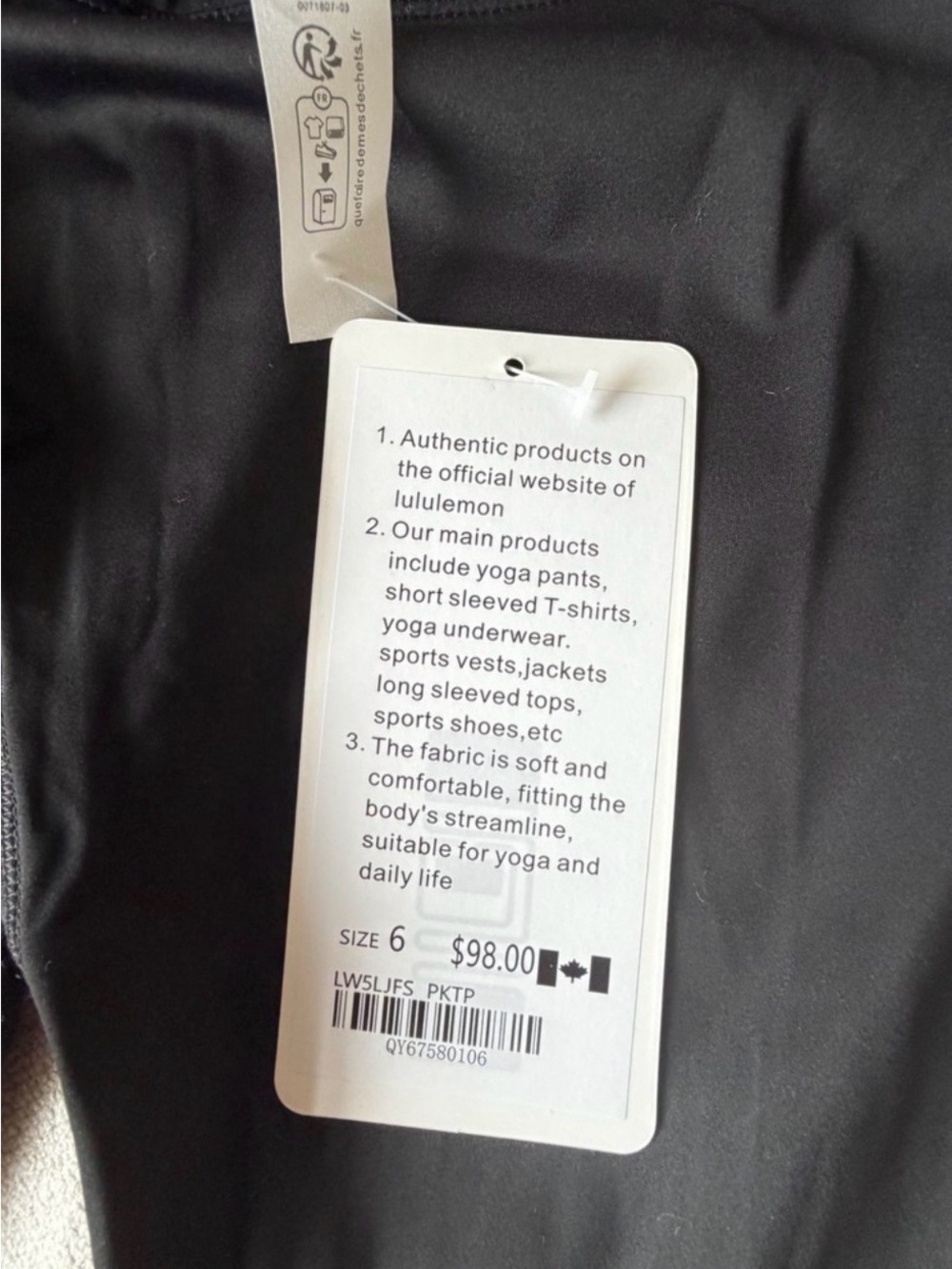 Lululemon Define Cropped Jacket Nulu Black Gold Zip & Leggings Set Size 6 NWT - Picture 5 of 7